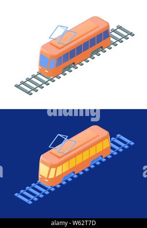 Modern Electric Tram Stock Vector