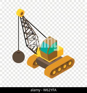 Wrecking ball crane icon, isometric 3d style Stock Vector Image & Art ...