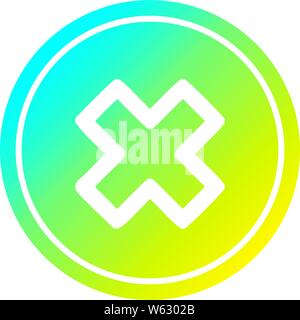multiplication sign circular icon with cool gradient finish Stock ...