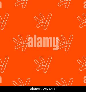 Bacilli pattern vector orange Stock Vector