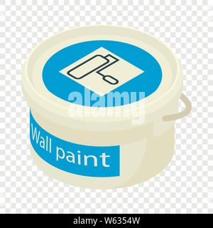 Paint bucket icon, isometric 3d style Stock Vector