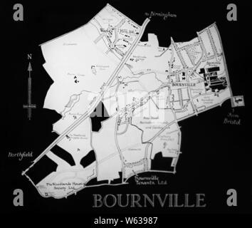 Plan of Bournville village Stock Photo