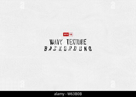 Abstract dot wavy pattern design decoration background. Use for art template, ad, poster, artwork, design decoration. illustration vector eps10 Stock Vector