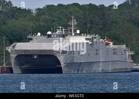 USNS Carson City moored in Kiel during BaltOps 2019 Stock Photo