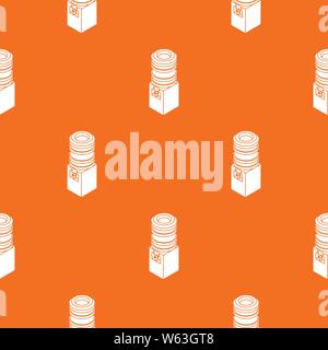 Office water cooler pattern vector orange Stock Vector