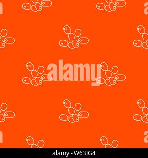 Coccus bacilli pattern vector orange Stock Vector