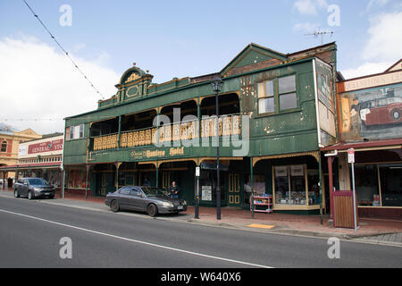 Queenstown, Tasmania: April 03, 2019: Hunter's Hotel built in 1898 is located on Orr Street in Queenstown. Stock Photo