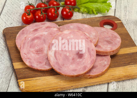 Natural ham made from pork meat Stock Photo