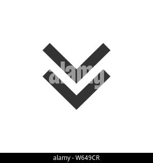 Arrow, down icon Vector illustration flat Stock Vector