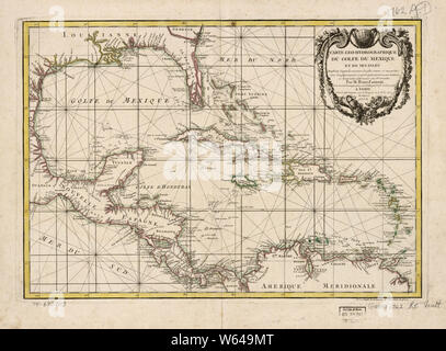American Revolutionary War Era Maps 1750-1786 456 Carte geo hydrographique du Golfe du Mexique et de ses isles Construite d'après les mémoires le plus recens Rebuild and Repair