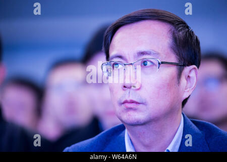 --FILE--Daniel Zhang Yong, CEO of Alibaba Group, attends the Alibaba B2B Ecosystem Global Summit in Hangzhou city, east China's Zhejiang province, 12 Stock Photo