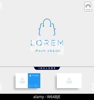 bag code logo design shop technology simple vector Stock Vector