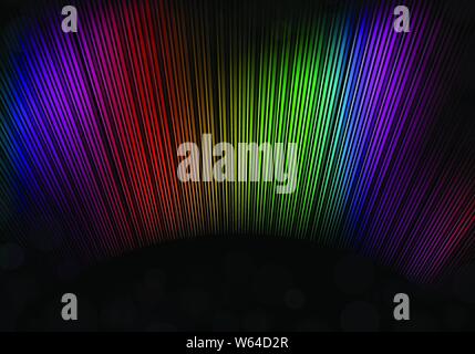 Abstract background with lines in rainbow colors. Stock Vector