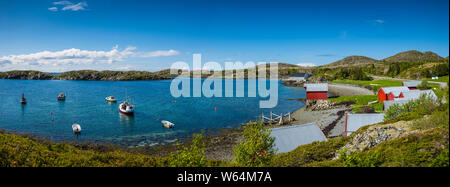 Secluded bay on the western side of Leka Island, Norway. Stock Photo