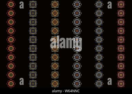Embroidery needlework. Vector illustration Clothes vintage ornament Stock Vector