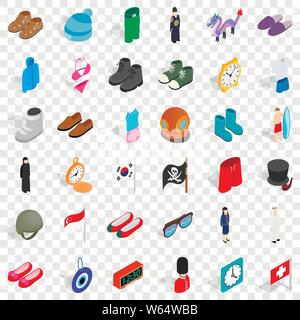 Style icons set, isometric style Stock Vector