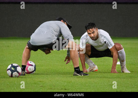 Radamel Falcao of Association Sportive de Monaco Football Club takes