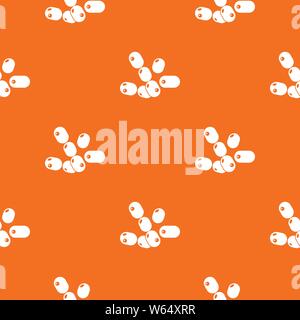 Coccus bacilli pattern vector orange Stock Vector