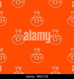 Chemical bug pattern vector orange Stock Vector