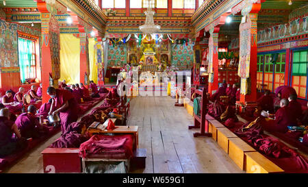 The Thuptenchholing monastery is considered to be the oldest monastery in the Solukhumbu region Stock Photo