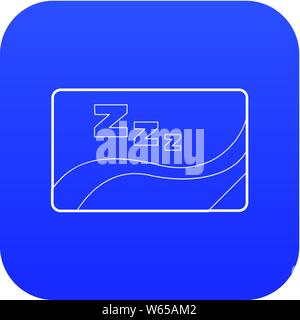 Medical card of sleep icon blue vector Stock Vector