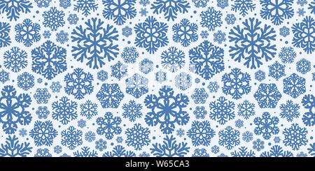 Snowflake seamless background. Vintage winter pattern. Christmas vector Stock Vector