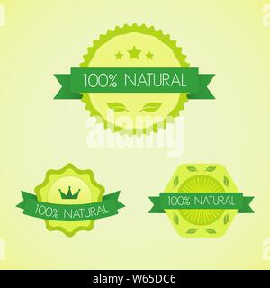 Set of organic badges and labels Stock Vector