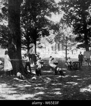 summer camp, 1910 Stock Photo