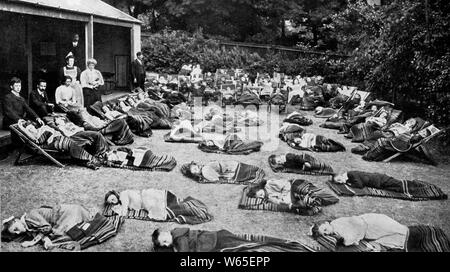 summer camp, 1910 Stock Photo