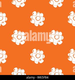 Coronavirus pattern vector orange Stock Vector