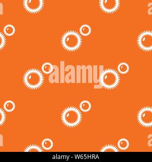 Mildew virus pattern vector orange Stock Vector