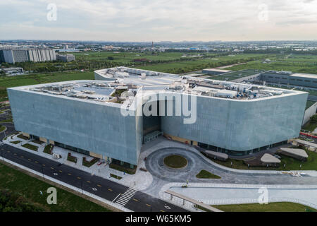 An aerial view of Volvo's Asia-Pacific headquarters building