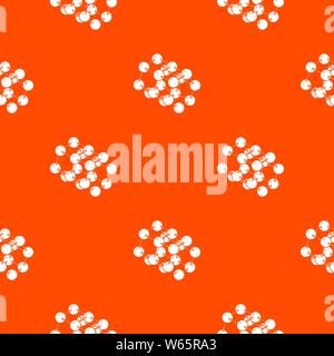 Triple molecule pattern vector orange Stock Vector