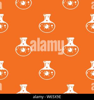 Chemical bug pattern vector orange Stock Vector