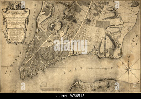 American Revolutionary War Era Maps 1750-1786 971 To His Excellency Sr Henry Moore Bart captain general and governour in chief in & over the Province of New Rebuild and Repair Stock Photo
