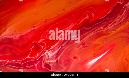 Magic painting of red abstract stains, designing art Stock Photo