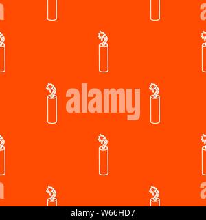 Mine dynamite pattern vector orange Stock Vector