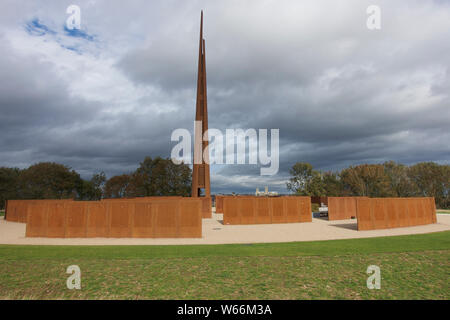 Memorial Spire at the International Bomber Command Centre Lincoln Stock Photo