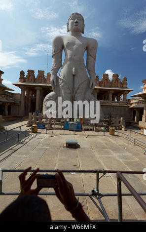 Gomateshwara Bahubali Shravanbelgola, Karnataka, India. Stock Photo