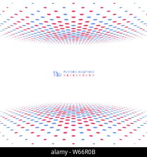 Abstract contrast red blue halftone cover design decoration. You can use for ad, poster, cover design, artwork, template. illustration vector eps10 Stock Vector