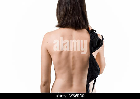 Sexy Woman Holding Breast With Hands Stock Photo - Alamy
