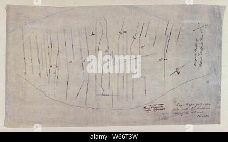 Civil War Maps 2162 Original plattings of forts at St Louis Mo 186- Rebuild and Repair Stock Photo