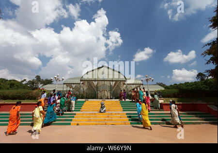 Lalbagh botanical garden is an old botanical garden in Bengaluru, Karnataka,India. Stock Photo