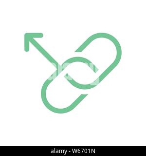 Website Link & Connectedness Icon with Chain Link Stock Vector