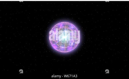 Cool fantastic glowing sphere in the space. Eps 10 Stock Vector