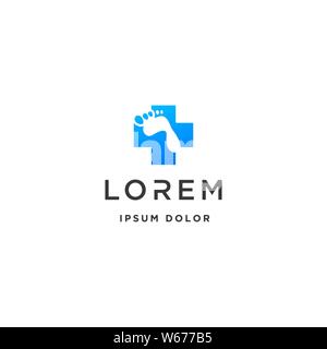 Foot logo design vector abstract colorful symbol Stock Vector