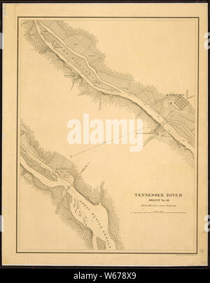 Map of the Tennessee River for - Map Of The Tennessee River For The Use Of The Mississippi Squadron Under Command Of Acting Rear Admiral S P Lee Usn From Reconnaissance By A Party Of The United States Coast Survey Under F H Gerdes 1864 1865 W678x9