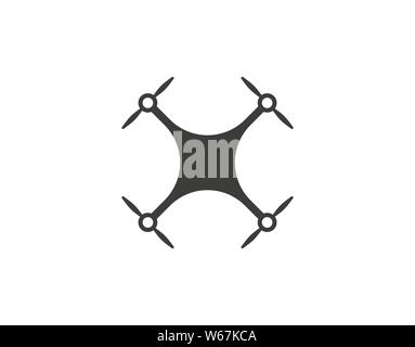 Vector illustration, flat design. Drone quadrocopter icon Stock Vector