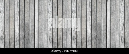 Panorama of Gray wood plank sorted background Stock Photo