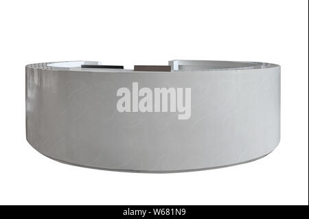 Marble counter of reception hotel, isolated on background Stock Photo